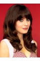  Shoulder Length Curly With Bangs Lace Front Synthetic 16" Curly Wome Zooey Deschanel Wigs