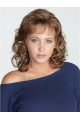 Blonde Curly Mono Synthetic Sleek Medium Women Wigs