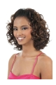 Elegant Brown Curly Shoulder Length Synthetic Women Wigs & Half Wigs