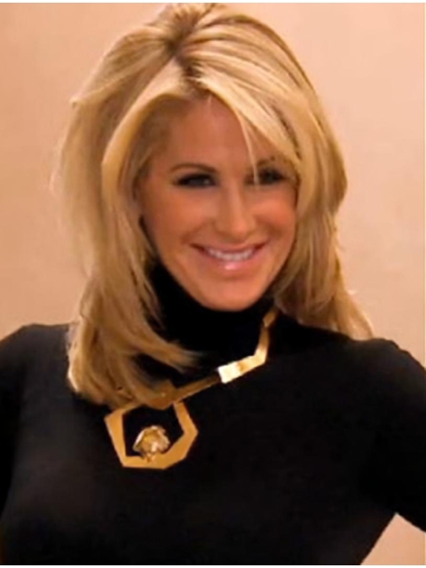 Sassy Blonde Straight Shoulder Length Kim Zolciak Wigs