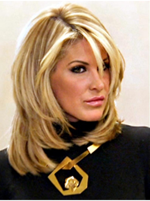 Sassy Blonde Straight Shoulder Length Kim Zolciak Wigs