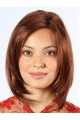 14" Straight Shoulder Length Auburn Bobs Hand Tied Wigs