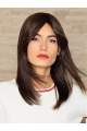 Straight Shoulder Length Without Bangs Wigs Hand-Tied  Human Hair Women Wigs