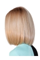 Blonde Straight Shoulder Length Monofilament Synthetic Women Bobs Cancer Patient Wigs