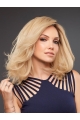 Blonde Straight Shoulder Length Monofilament Human  Hair Women Wigs