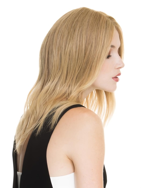 Blonde Shoulder Length Straight Lace Front  Human Hair Women Wigs