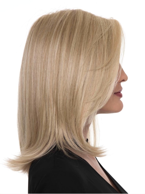 Shoulder Length Monofilament With Bangs Synthetic Wigs For Women