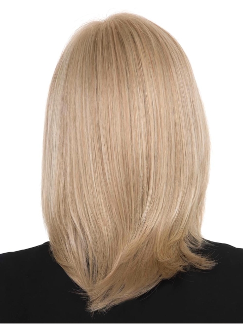 Shoulder Length Monofilament With Bangs Synthetic Wigs For Women