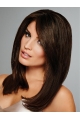  Straight Shoulder Length Hand-Tied Human Hair Women Wigs