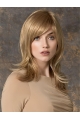 Traditional Straight Medium With Bangs Monofilament Synthetic Women Wigs