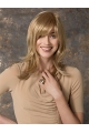 Traditional Straight Medium With Bangs Monofilament Synthetic Women Wigs