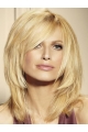 Beautiful Blonde Straight Shoulder Length Lace Front  Remy Human Hair Women Wigs