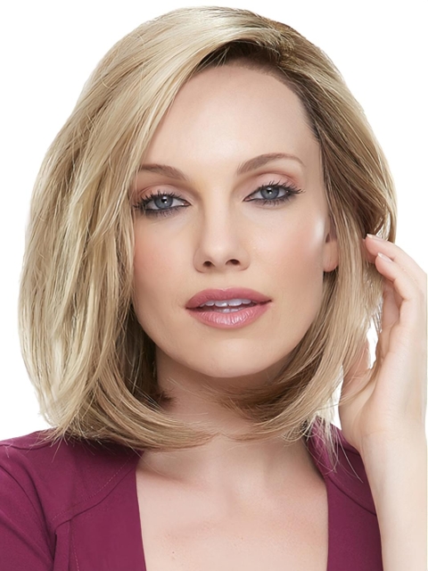 Popular Straight Shoulder Length Without Bangs Lace Front Synthetic Women Bob Wigs