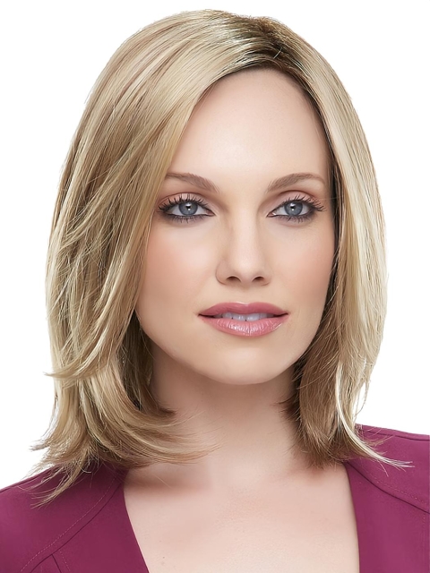 Popular Straight Shoulder Length Without Bangs Lace Front Synthetic Women Bob Wigs