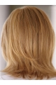 Blonde Medium Straight Hand-Tied Synthetic Easeful Women Wigs