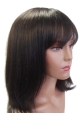 Brown Online Medium Straight Capless Human Hair Women Wigs