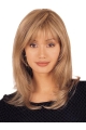 Sassy Blonde Straight Shoulder Length Lace Front Synthetic Women Wigs For Cancer