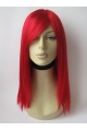 Red Shoulder Length Straight Capless Human Hair Women Wigs