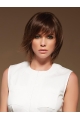 Fantastic Brown Shoulder Length Straight Layered Short Synthetic Women Wigs