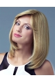 Designed Blonde Straight Shoulder Length Human Hair Celebrity Women Wigs