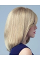 Designed Blonde Straight Shoulder Length Human Hair Celebrity Women Wigs