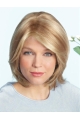 Fantastic Blonde Shoulder Length Straight  Layered Capless Synthetic Women Wigs