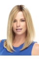 Fabulous Blonde Straight Shoulder Length Lace Front Synthetic Women Celebrity Wigs