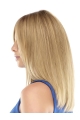 Fabulous Blonde Straight Shoulder Length Lace Front Synthetic Women Celebrity Wigs