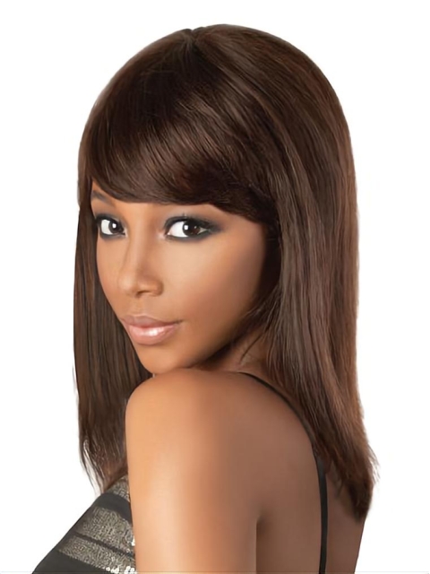 Wholesome  Straight Shoulder Length Lace Front Human Hair Women Wigs