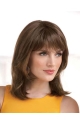 Polite Auburn Straight Shoulder Length Lace Front Synthetic Women Wigs