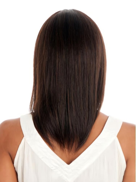 Cool Brown Straight Shoulder Length African American Wigs