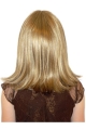 High Quality Blonde Straight With Bangs Shoulder Length Lace Front Synthetic Kids Wigs