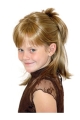 High Quality Blonde Straight With Bangs Shoulder Length Lace Front Synthetic Kids Wigs