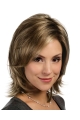 Stylish Straight Shoulder Lace Front Medium Length Synthetic Women Wigs