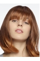 Fashional Auburn Shoulder Length Straight With Bangs High Quality Wigs