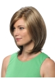 New Design Blonde Straight Medium Lace Front Bobs Synthetic Women Wigs