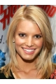 Mid-length Layered Straight Lace 100% Remy Human Hair  Jessica Simpson Bob Wig 