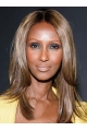 Medium Straight Without Bangs Lace Front Synthetic Women Iman Wigs