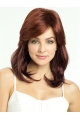 Radiant Auburn Straight Shoulder Length Lace Front Synthetic Women Wigs