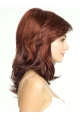 Radiant Auburn Straight Shoulder Length Lace Front Synthetic Women Wigs