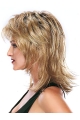 Fashionable Blonde Medium Straight Capless Synthetic Women Wigs