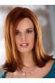 Fabulous Auburn Straight Shoulder Length Capless Synthetic Women Wigs