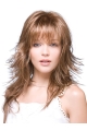 Medium Straight With Bangs Lace Front Synthetic Cosy Women Wigs