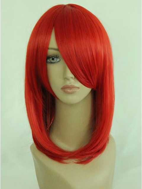  Straight With Side Bangs Capless Synthetic Women Wigs