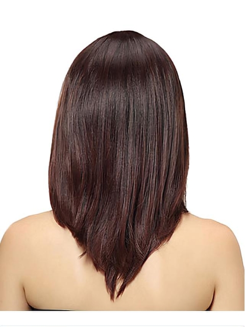 Nice Auburn Straight Shoulder Length Capless Synthetic Women Wigs