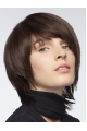 High Quality Fabulous Brown Shoulder Length Straight Layered Lace Front Synthetic Women Wigs