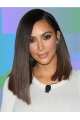 Comfortable Straight Medium Length Lace Front Human Hair Kim Kardashian Hair