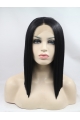 Black Straight Shoulder Length Without Bangs Lace Front Synthetic Women Wigs