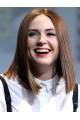 Brown Straight Without Bangs Capless Human Hair Karen Gillan Wigs