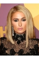 Straight Blonde Lace Front Shoulder Length Synthetic Bobs Paris Hilton Wigs